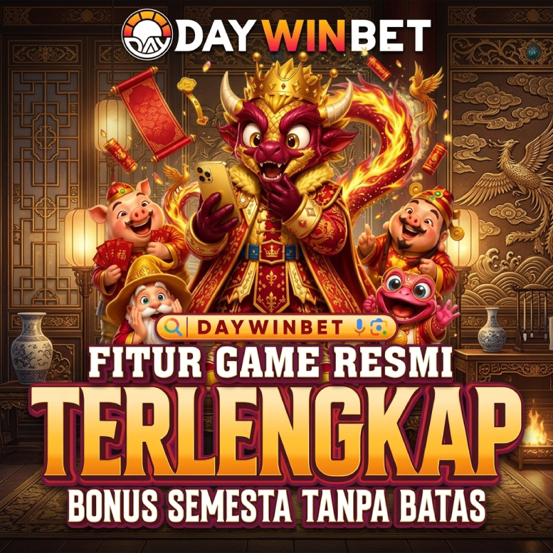 Banner DAYWINBET bertema naga merah dan emas
